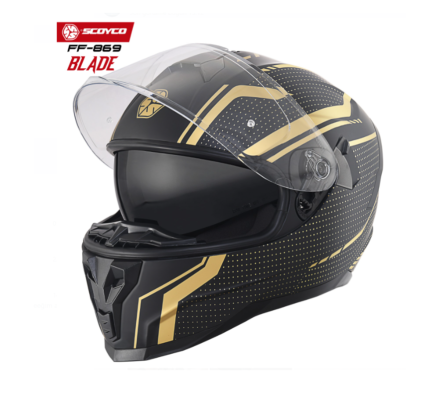 Scoyco Motosiklet Kaskı 869 Blade Tam Kapalı