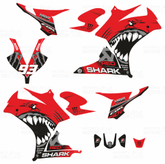 Honda CBR 250 R Sticker Set Kırmızı Shark (2014-2016)