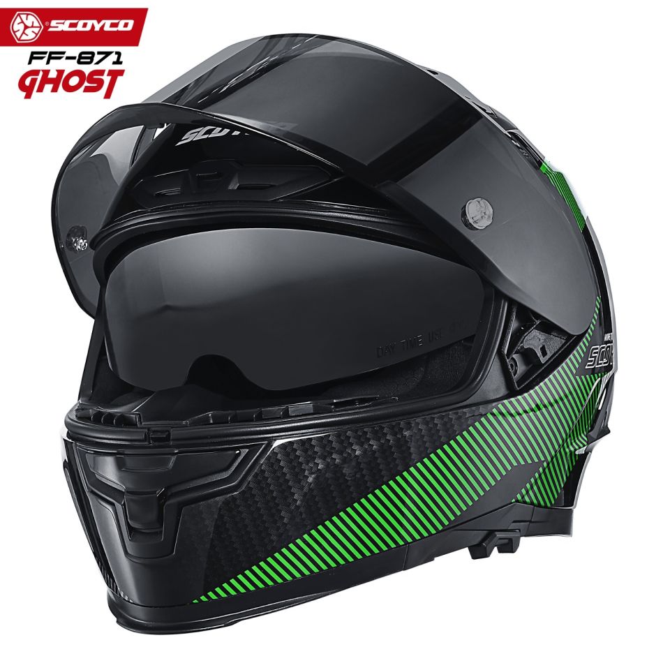 Scoyco Motosiklet Kaskı 871 Ghost Tam Kapalı