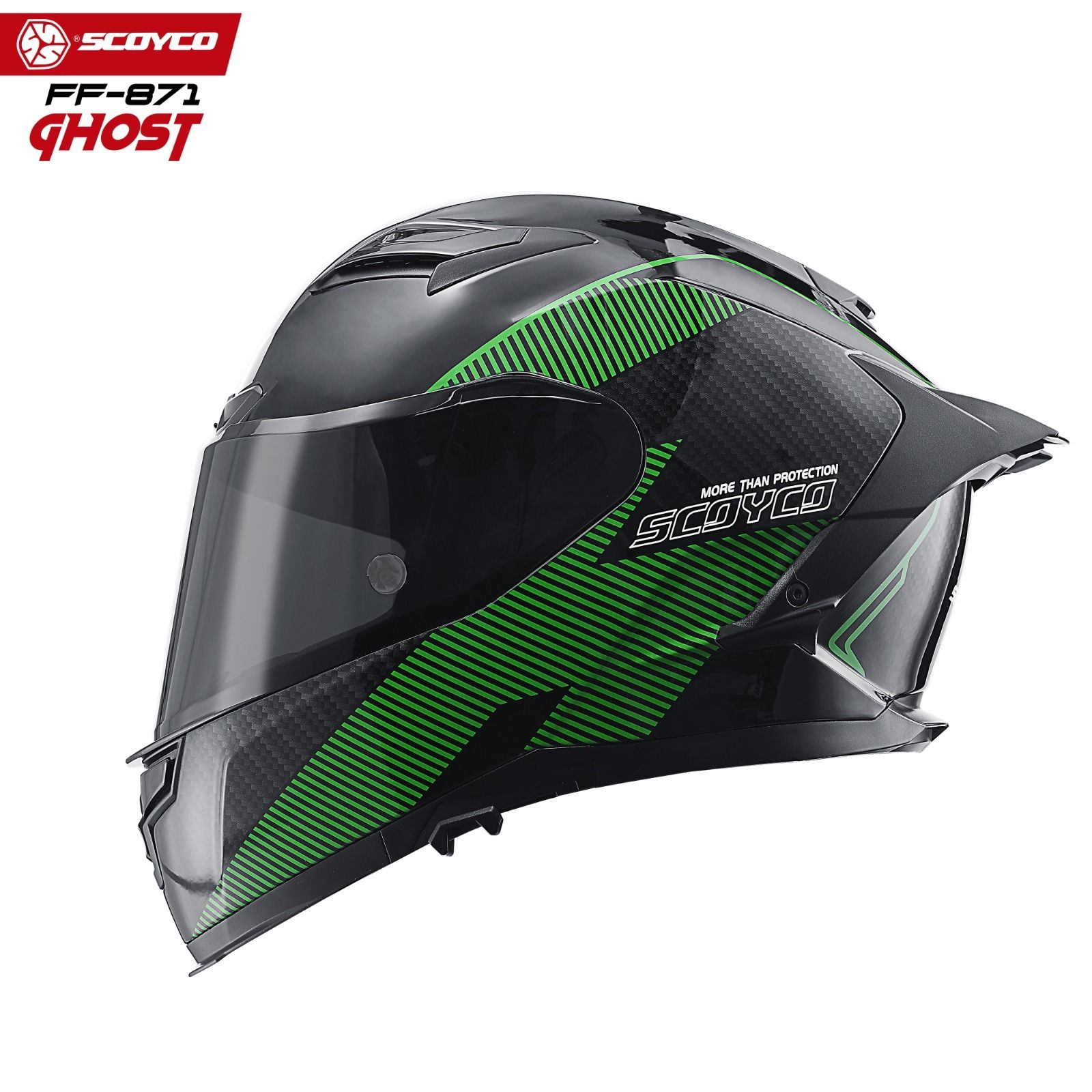 Scoyco Motosiklet Kaskı 871 Ghost Tam Kapalı