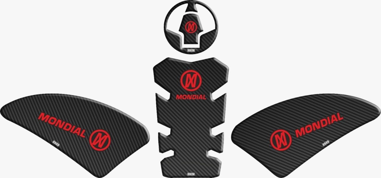 Mondial Drift 125 L Tank Pad Karbon Kırmızı