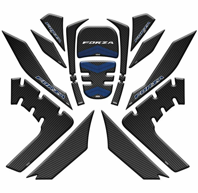 Honda Forza 250 Tank Pad Seti Mavi 14 Parça