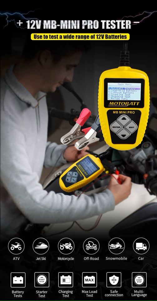 Motobatt Akü Test Cihazı 12V MB-Mini PRO