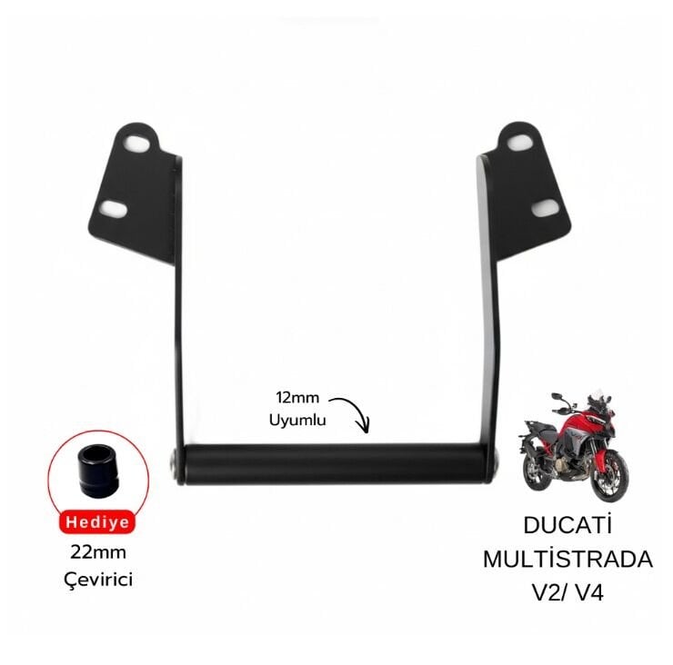 Ducati Multistrada V2/V4 Telefon Navigasyon Tutucu Gidon Barı (2025-2026)