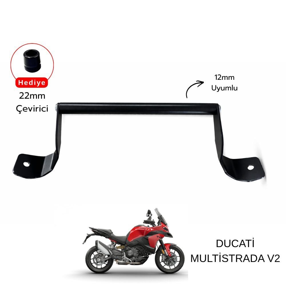 Ducati Multistrada V2 Telefon Navigasyon Tutucu Gidon Barı (2022-2025)