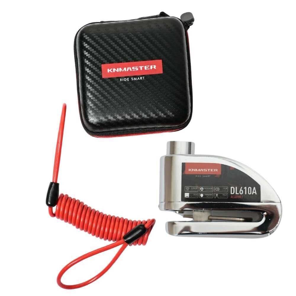 KNMaster DL610A Alarmlı Disk Kilidi (Hatırlatma Kablosu+Çanta) Silver