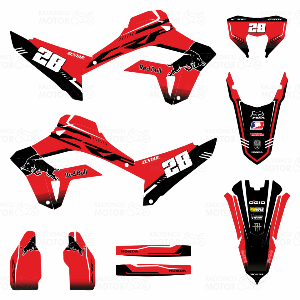 Honda CRF250L v2 Black Bull Design (2023-2025)