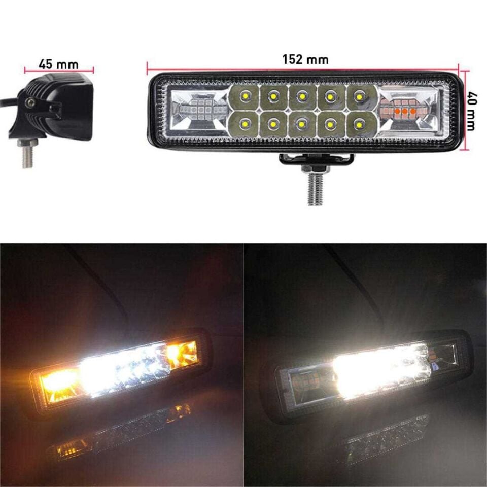 KNMaster Rolana 60W Çakarlı Motosiklet Led Sis Farı