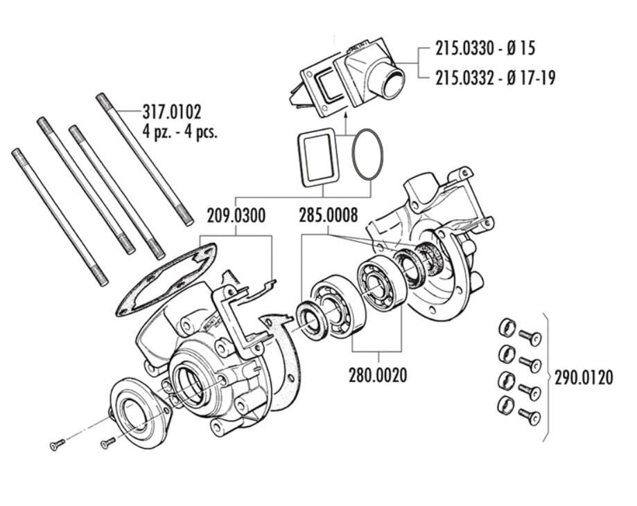 Polini Karter Seti CRANKCASE PEUGEOT 170.0020
