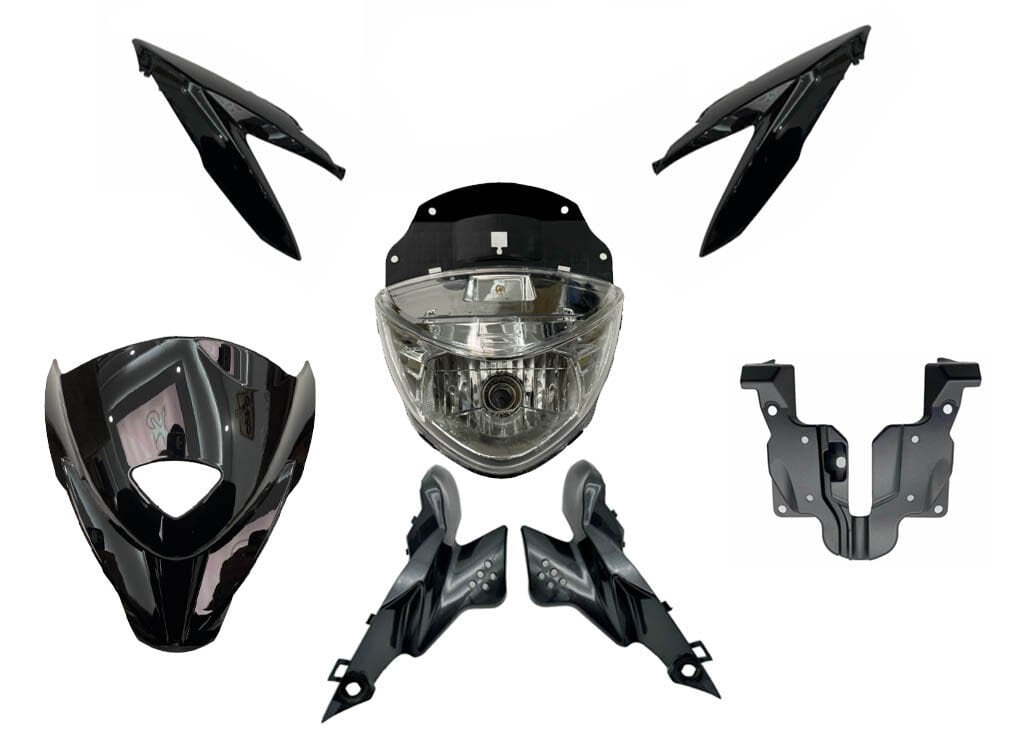 Mondial Drift 125 L Kafa Grenaj Takımı Siyah