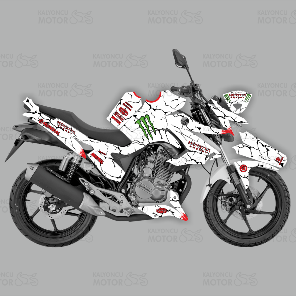 Mondial Drift 125 L No:1 Design Beyaz Sticker Kaplama