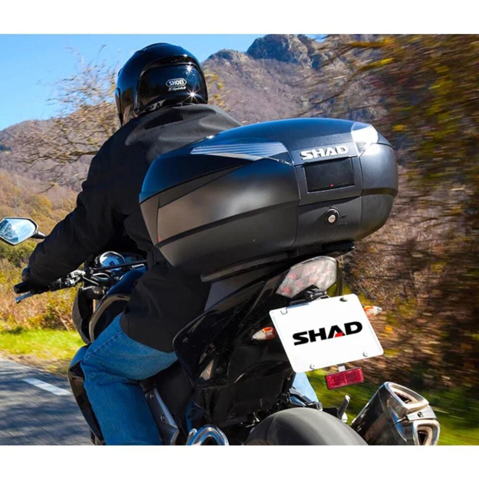 SHAD SH48 Motosiklet Arka Çanta Topcase Siyah 48 Litre