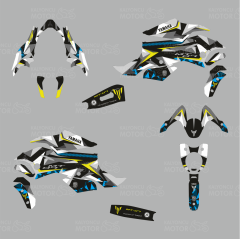 Yamaha MT-07 Colorful Camo Design Gri Mavi Sarı