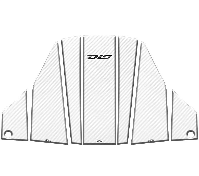 Honda Dio 110 Tank Pad 7 Parça Beyaz Karbon