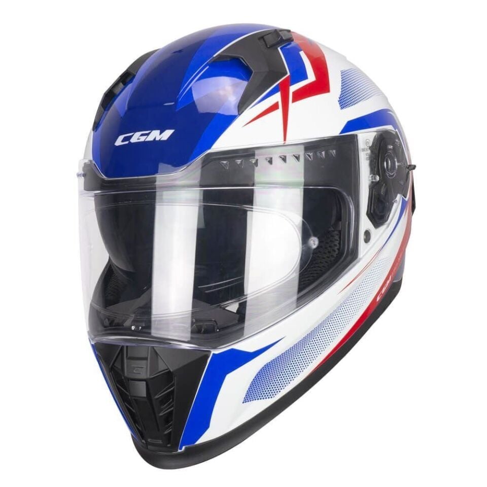 CGM 311 G Blast Sport Kapalı Motosiklet Kaskı Beyaz Mavi S