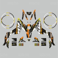 KTM Duke 125 Sport Line Sticker Set Yellow