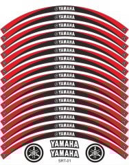 Yamaha R25 Jant Şeridi Siyah - Kırmızı