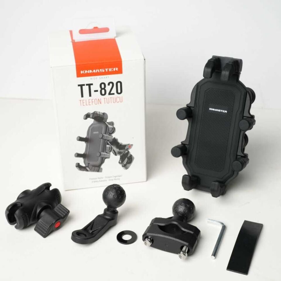 KNMaster TT-820 Titreşim Önleyicili Motosiklet Telefon Tutucu