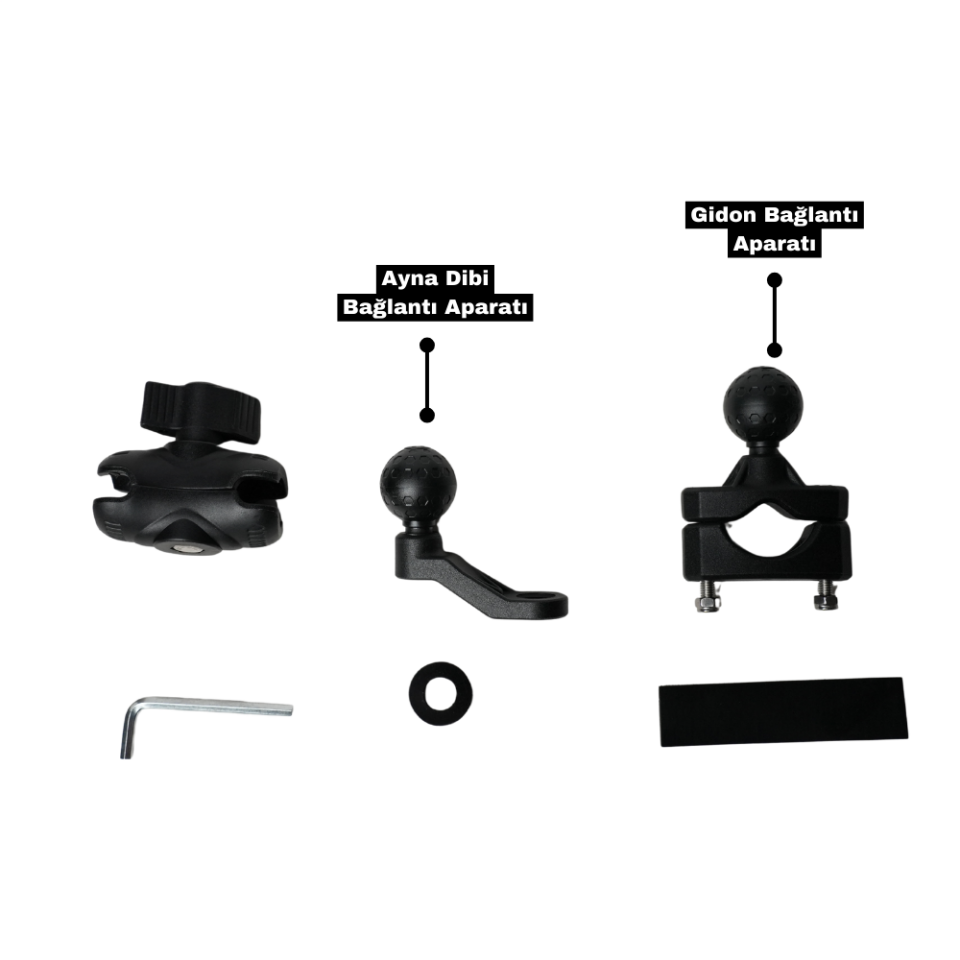 KNMaster TT-820 Titreşim Önleyicili Motosiklet Telefon Tutucu