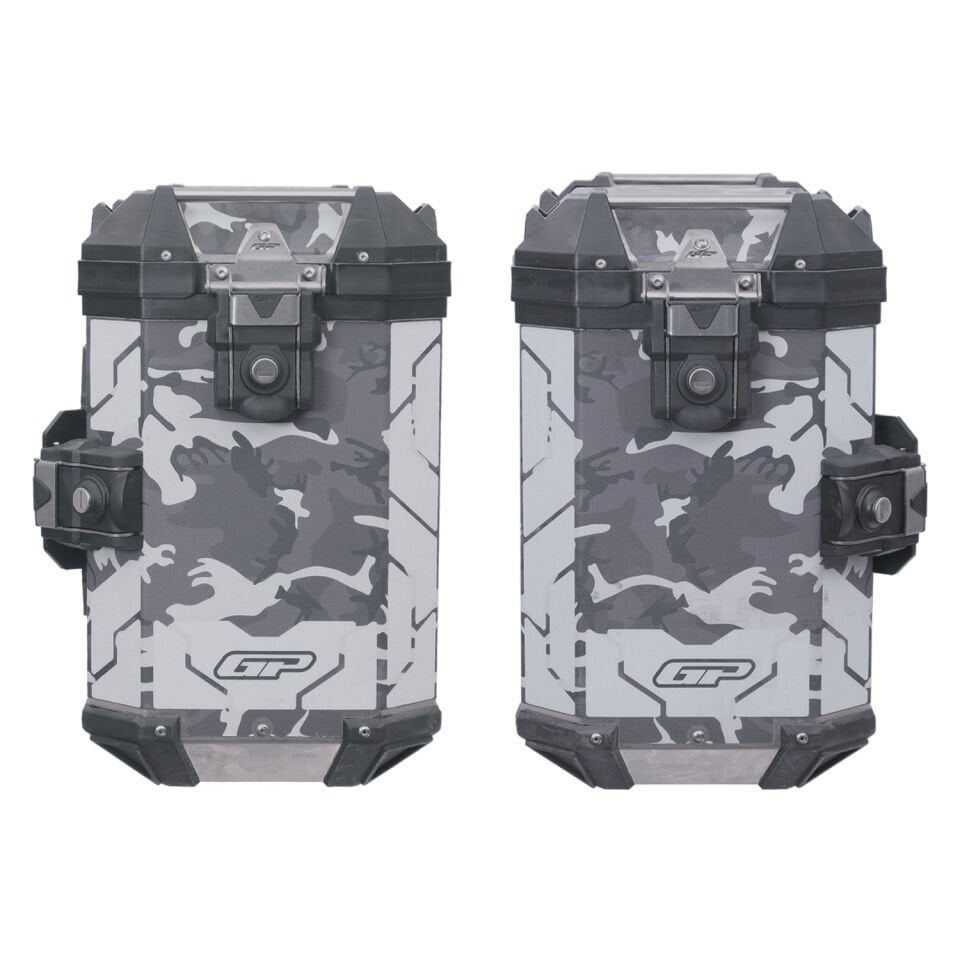 GP Kompozit DSN01 Üniversal40 lt. x 2 Desenli Aliminyum Yan Çanta Seti