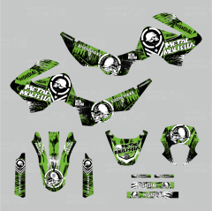 Mondial X-Treme Max 150 Metal Mulisha Design Sticker Set Yeşil