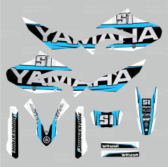Yamaha WR 125 R Design Sticker Set Mavi-Siyah