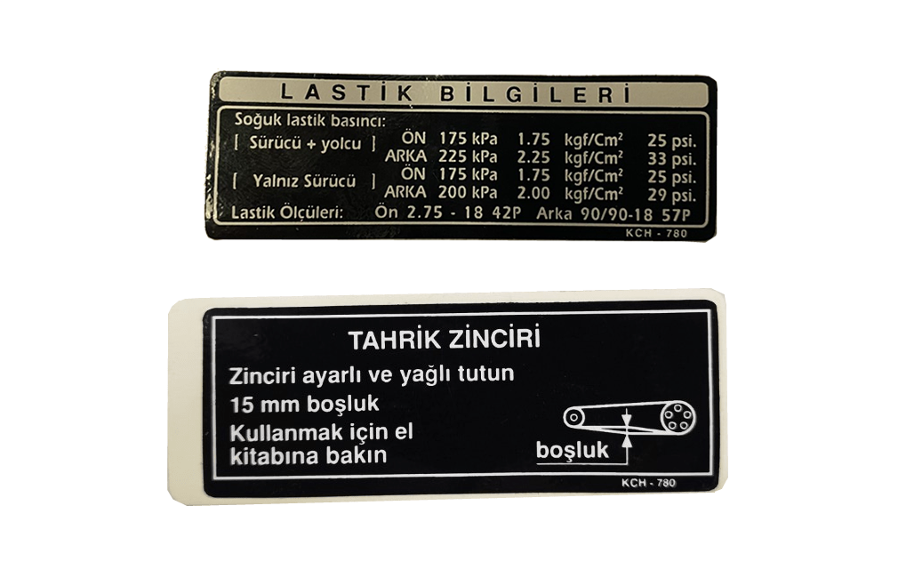 Honda Titan Zincir Kapak Etiketi Orjinal