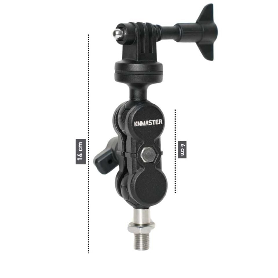 Knmaster MC120 – 360° Ayarlanabilir Motosiklet 10mm Vida Bağlantılı Aksiyon Kamera Aparatı