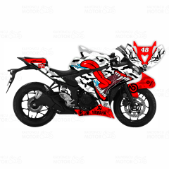 Yamaha R25 Asphalt Monster Design Beyaz 48