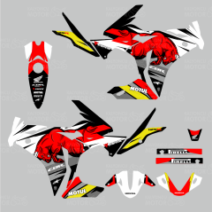 Honda CBR 125 R Bull Design Siyah Sticker Set