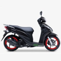 Honda Dio 110 Geniş Jant Şeridi Haki-Kırmızı