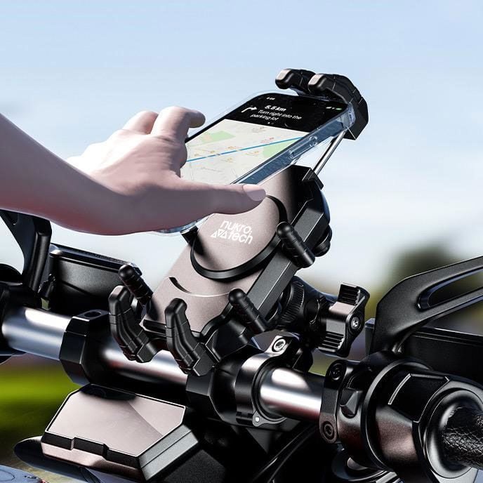 Nukrotech M26 Titreşim Modüllü Motosiklet Telefon Tutucu