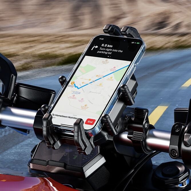 Nukrotech M26 Titreşim Modüllü Motosiklet Telefon Tutucu