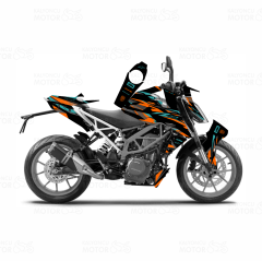 KTM Duke DK002 Design Siyah Turuncu Turkuaz (2017-2022)