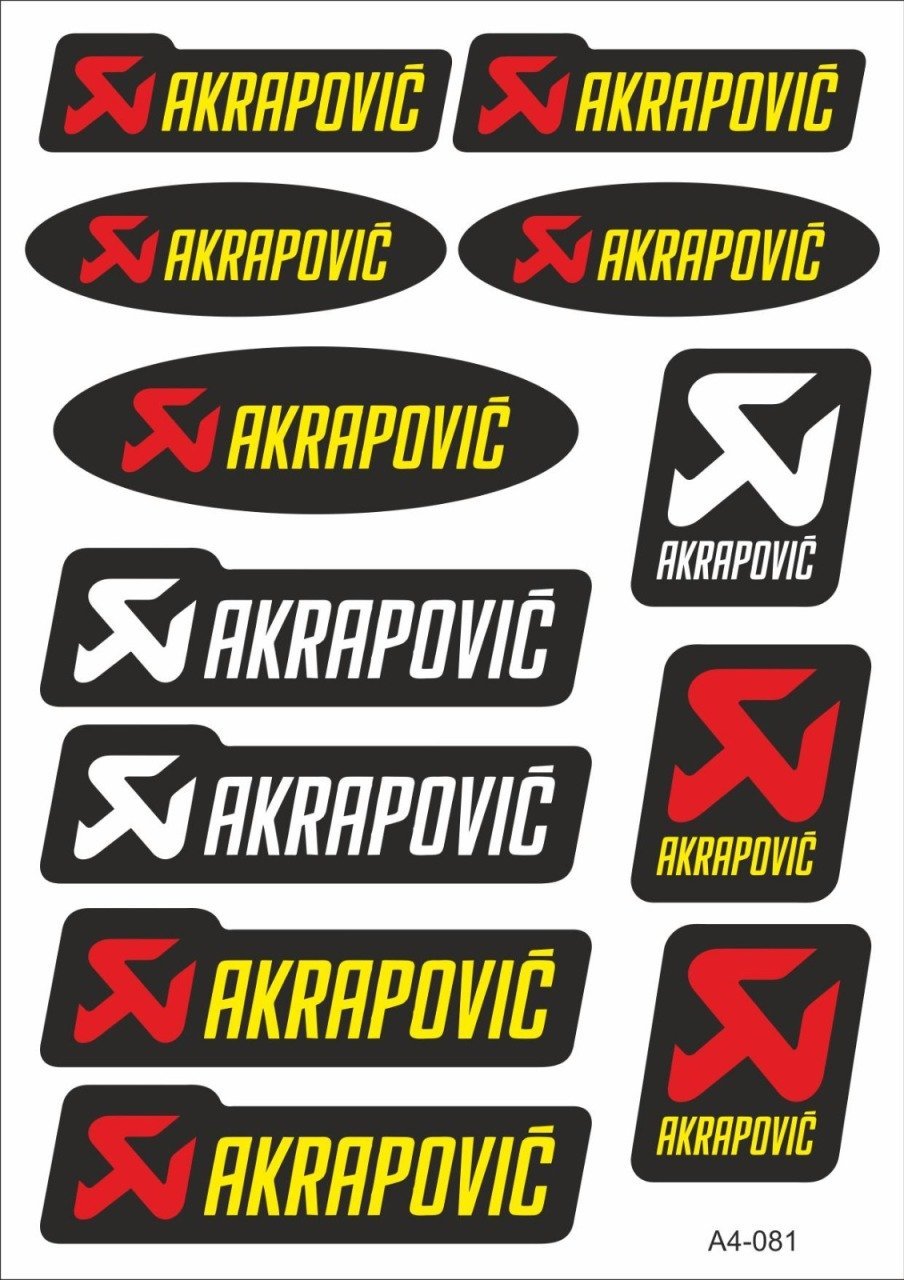 Akrapoviç A4 Sticker Set