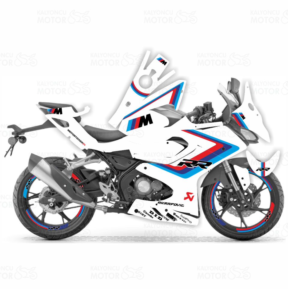 RKS SRK 125 R MPower Design Beyaz Sticker Set