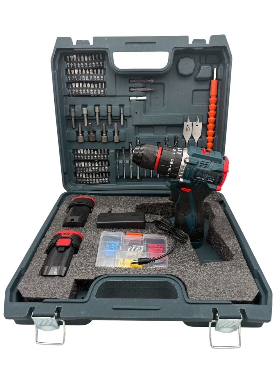 Bn-5 F-136 Kömürsüz Şarjlı Darbeli Matkap & Uç Seti (1550 Rpm) (24V & 5.0 Ah) (2-Batarya)
