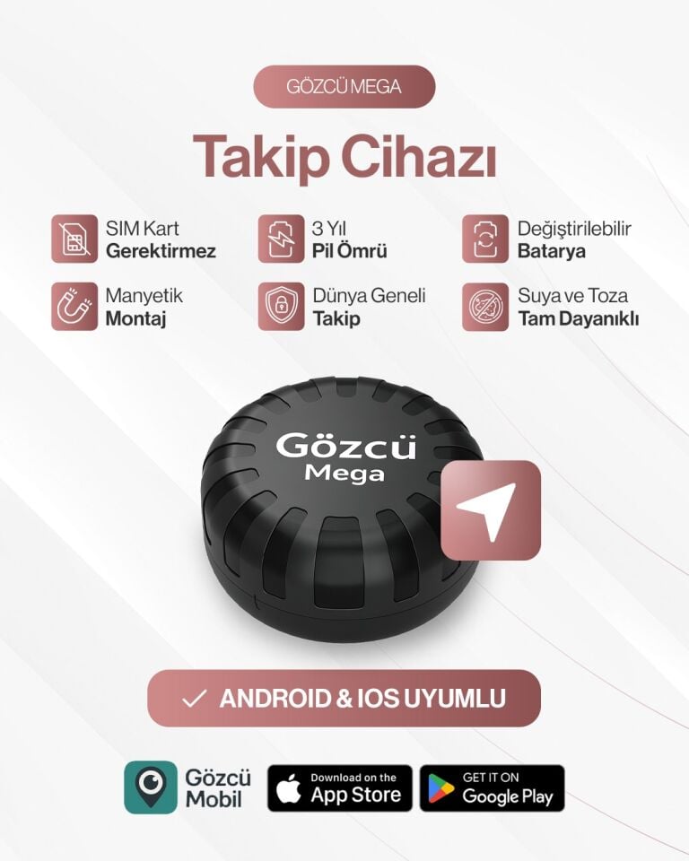 Gözcü Mega Akıllı Takip Cihazı (Android+İOS)