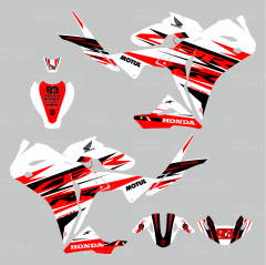 Honda CBR 250 R Eski Kasa RR Lines Design Sticker Set Beyaz-Kırmızı-Siyah