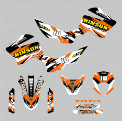 Mondial X-Treme Max 200 Hinson Design Turuncu Sticker Set