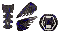 Bajaj Pulsar 200 NS Tank Pad + Yan Pad Seti Mavi