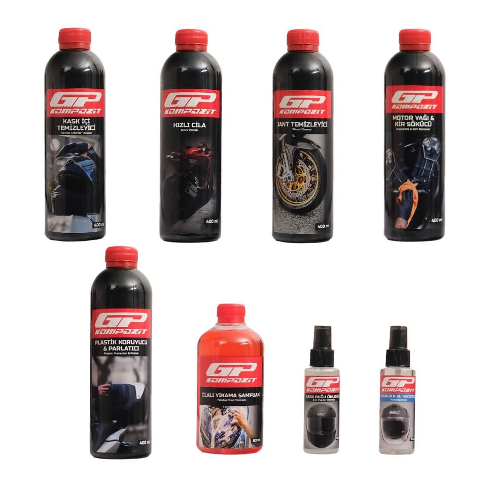 GP Kompozit 11 Parça Motosiklet Bakım Ve Temizlik Seti