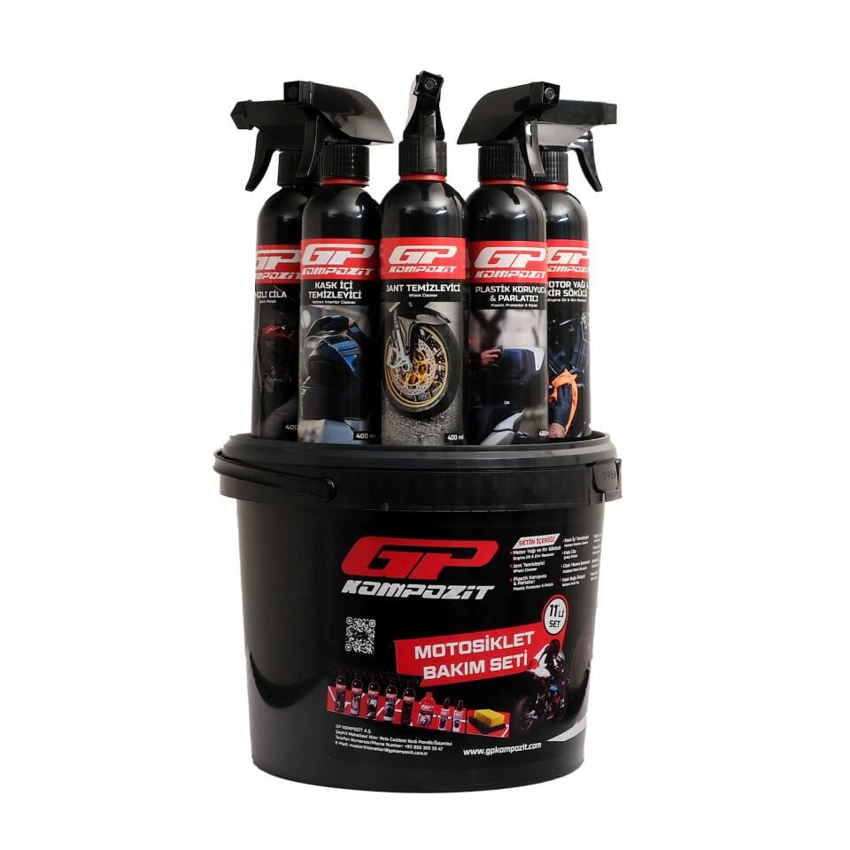 GP Kompozit 11 Parça Motosiklet Bakım Ve Temizlik Seti