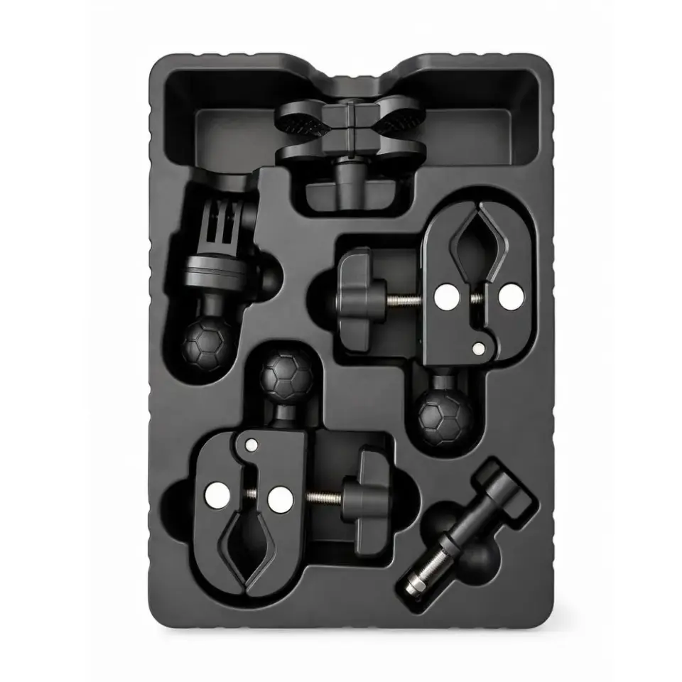 KNMaster MC-200 – 360° Ayarlanabilir Motosiklet Çift Yengeç Kelepçeli 17 CM
