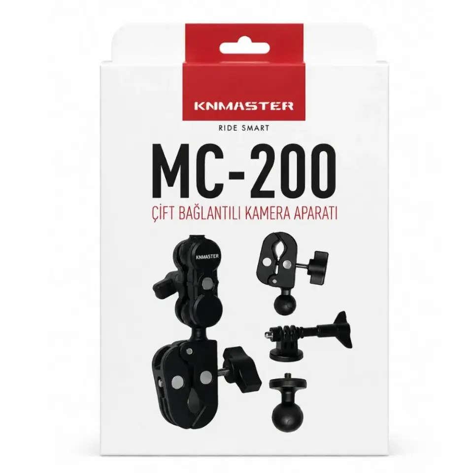 KNMaster MC-200 – 360° Ayarlanabilir Motosiklet Çift Yengeç Kelepçeli 17 CM