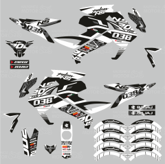 Bajaj Pulsar 200 NS White Flou Design Sticker Set