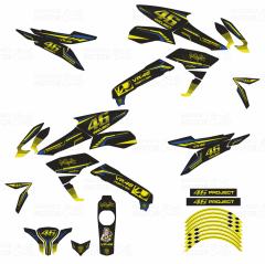 Bajaj Pulsar 200 NS 46 Project Carbon Desing Sticker Set